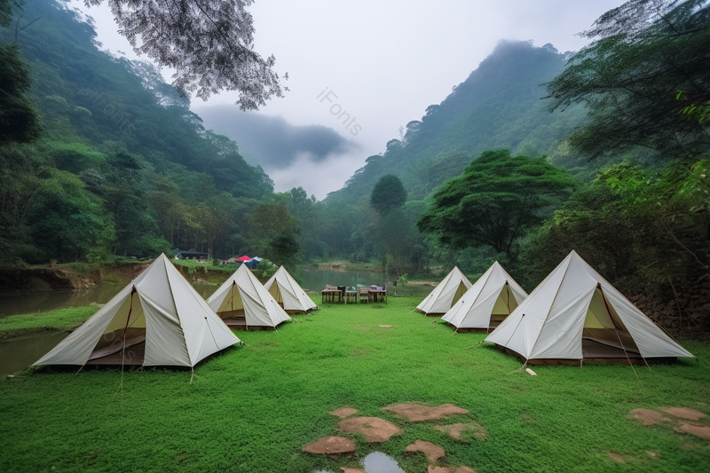 户外青山景色景点团建露营帐篷营地,高清,摄影图,摄影图片,图片大全,摄影图免费下载